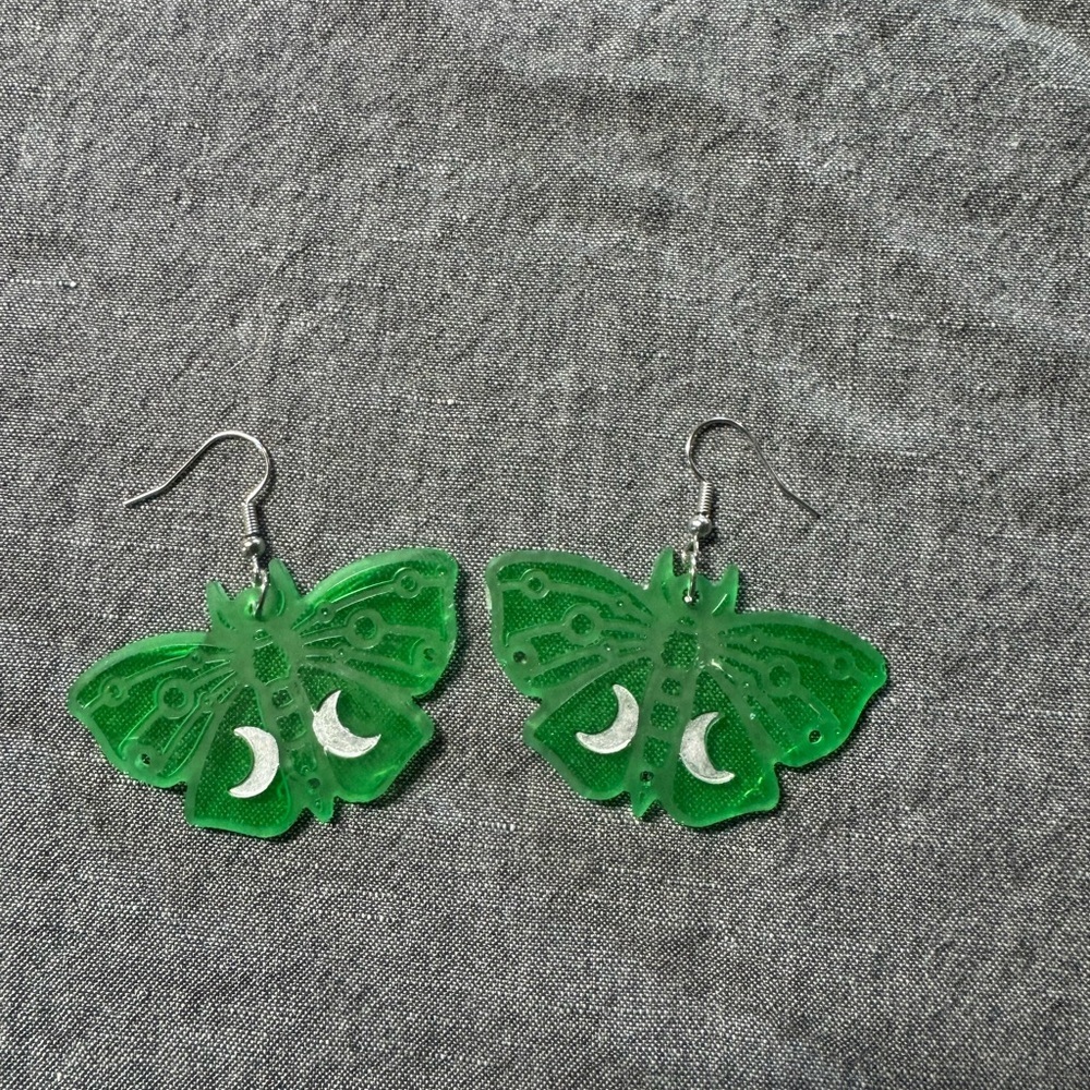 Hand Crafted Luna Moth Earrings